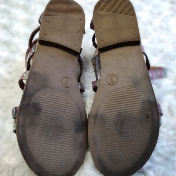 Girl's Palm Tree Gladiator Sandals   Size  3M - Picture 5 of 7